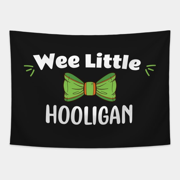 Wee Little Hooligan - Funny Little Hooligan Patrick's Day Tapestry by WassilArt