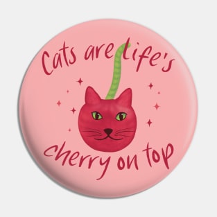 Cats are Life’s Cherry on Top – Cute Cherry Cat Cartoon Pin