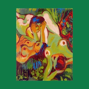 Bathers on the Lawn Ernst Ludwig Kirchner T-Shirt