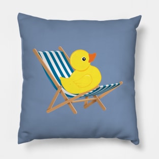 Beachside Quack: Relax and Unwind Pillow