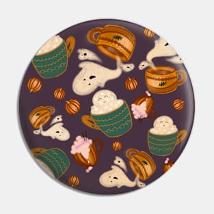 Halloween autumn print in children's drawing style Pin