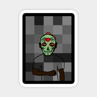 Exclusive MaleMask NFT - MexicanEye Color and GreenSkin on TeePublic Magnet
