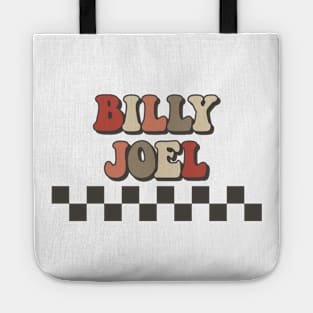 Billy Joel Checkered Retro Groovy Style Tote