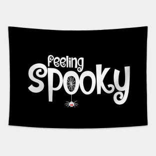 Feeling Spooky Design - White Text Tapestry