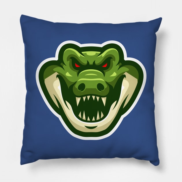 Crocodile Pillow by mightyfire