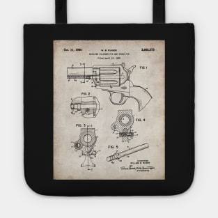 Ruger Revolver Patent - Gun Enthusiast Firearms Art - Antique Tote