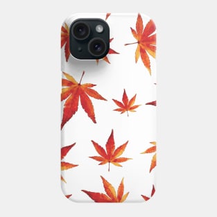 Watercolor Autumn maple leaf Pattern Phone Case