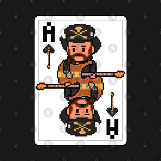 Pixelrockstars Ace of Spades Playing Card by gkillerb