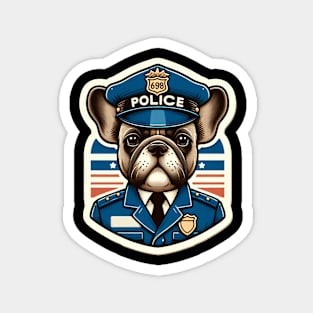 French Bulldog Police Magnet