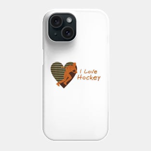 I love hockey Phone Case