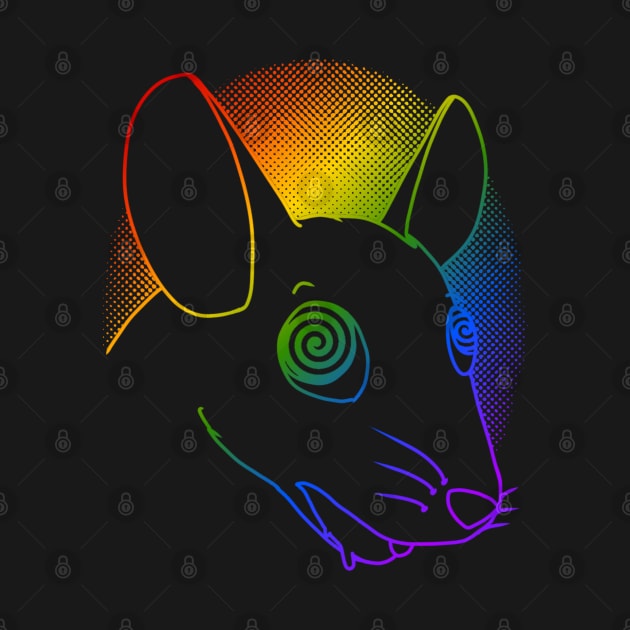 Tripped Out Rat (Rainbow Version) by Rad Rat Studios