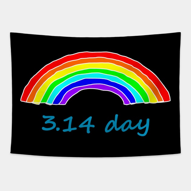 Pi Day Rainbow Tapestry by ellenhenryart