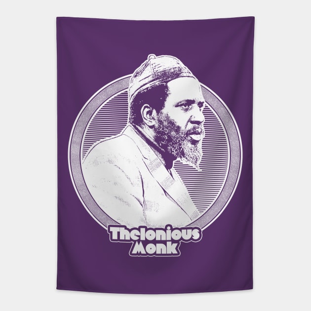 Thelonious Monk // Retro Jazz Music Fan Design Tapestry by DankFutura