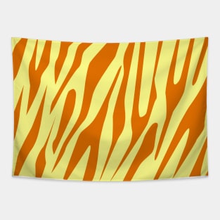 Yellow - Orange Tones Tiger Seamless Pattern Tapestry