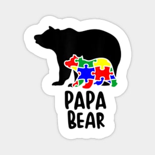 Autism Awareness Month Papa Bear Magnet