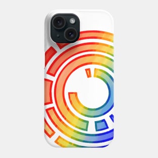 Rainbow circles Phone Case