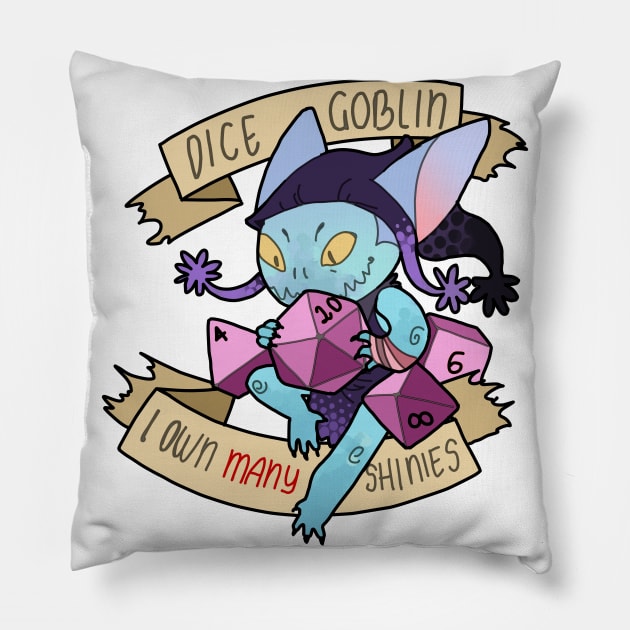 DICE GOBLIN, 2 Pillow by jonesylium