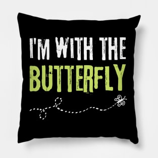 I'm With The Butterfly Halloween Matching Couple Pillow