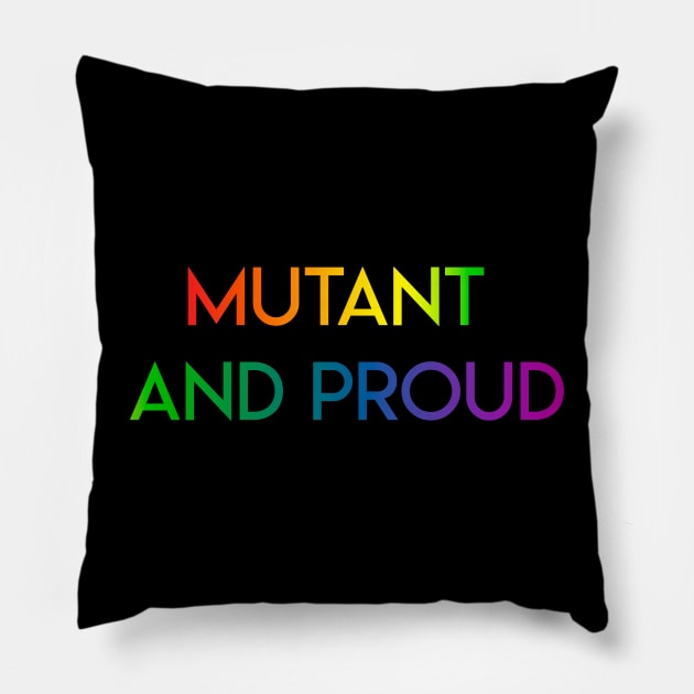 Mutant and Proud X Men pride Pillow by Minimalistmulti