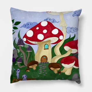 Magic mushrooms forest world Pillow