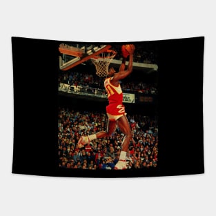 Dominique Wilkins - Vintage Design Of Basketball Tapestry