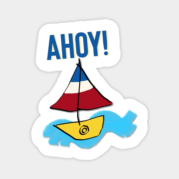 Sail Ahoy! Magnet by Inueue.lab