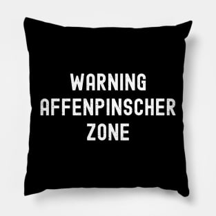 Warning Affenpinscher Zone Pillow