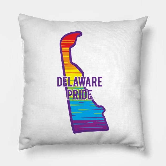 Delaware Pride Pillow by Manfish Inc.