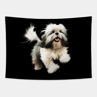 Happy Shih Tzu Dog Tapestry