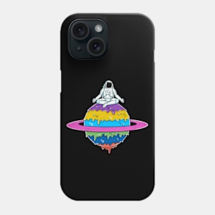 Astronaut and melted planet Phone Case