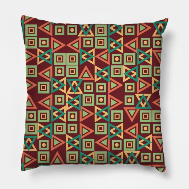 Tiled geometric pattern Pillow by Gaspar Avila