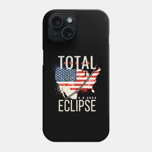 Total Solar Eclipse 4.8.2024 USA Phone Case