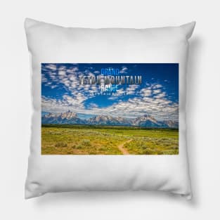 Grand Teton Mountain Range Pillow