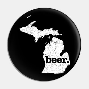 Michigan Beer Home Love Distressed Pin