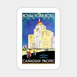 The Royal York Hotel Toronto Canada Vintage Travel Tourism Art Deco Magnet