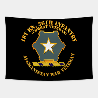 1st Bn 36th Infantry DUI - Combat Vet - Afghanistan War Vet Tapestry