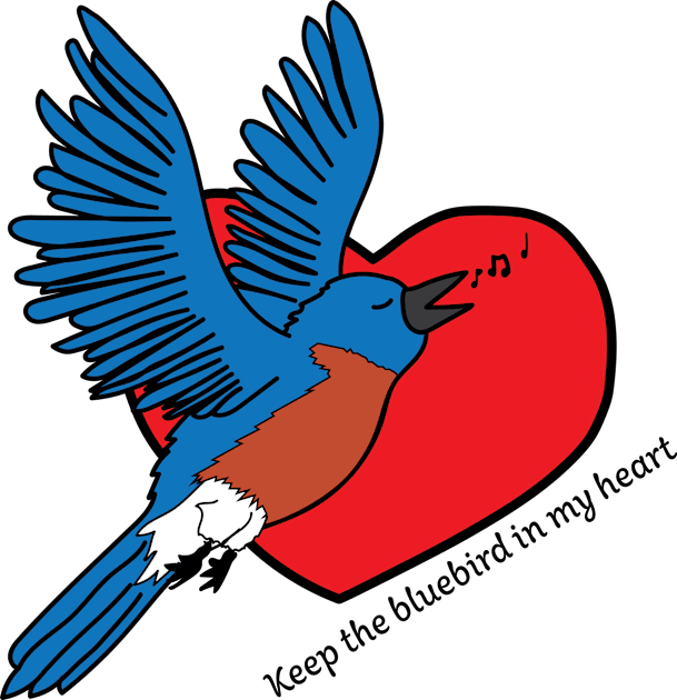 Bluebird in my heart Kids T-Shirt by The Hot Pink Beanie