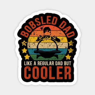 Bobsled Dad Funny Vintage Bobsled Father's Day Gift Magnet