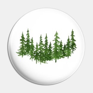 Watercolor pine trees Pin