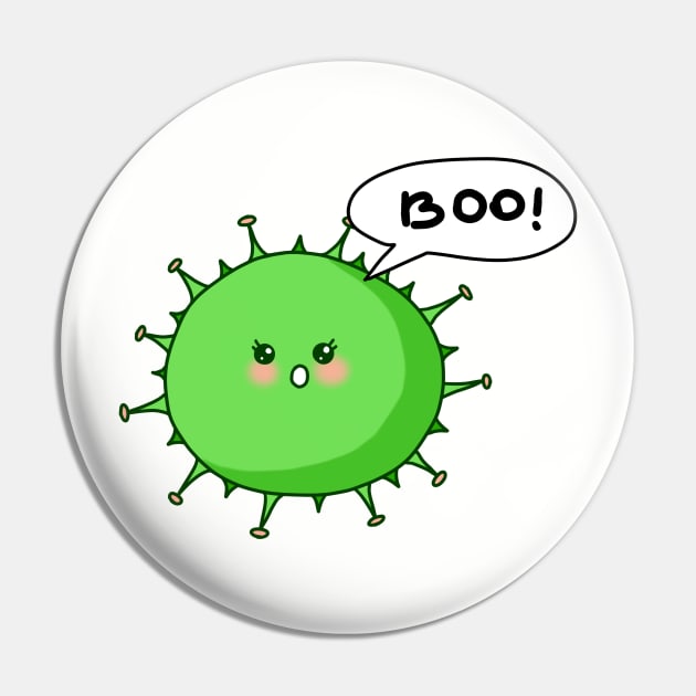 Sweet  and Scary Corona virus Boo Pin by Arpi Design Studio