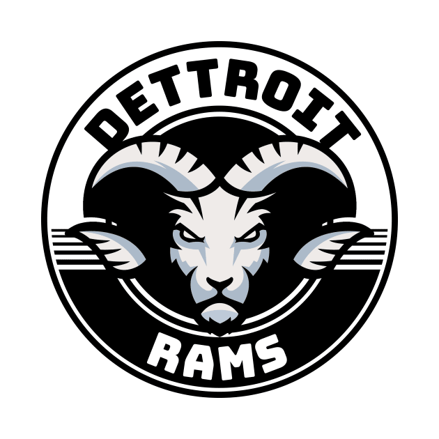 Detroit Rams Black by Thermul Bidean