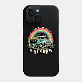 Rainbow Ride: Vintage Truck with a Pot of Gold Phone Case