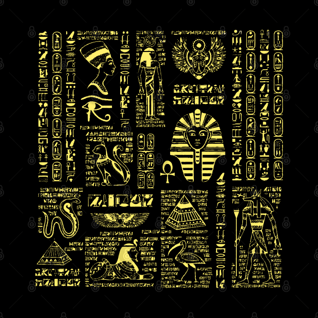 Egyptian hieroglyphs by Lamink