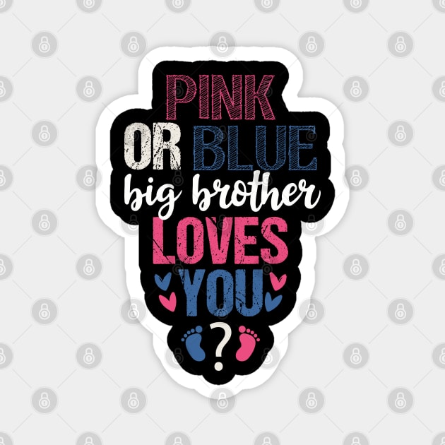 Pink or blue Big Brother loves you Magnet by Tesszero