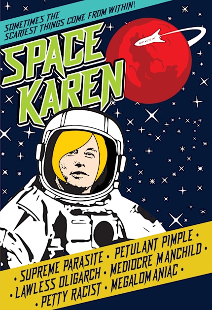 Elon Musk Spacae Karen Kids T-Shirt by TheShirtGypsy