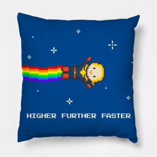 Higher, Further, Faster — Nyan (Captain) Marvel Pillow