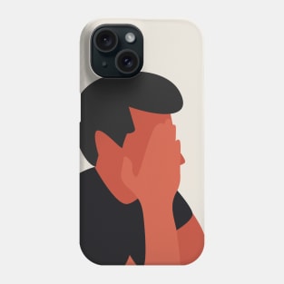 Hiding Face, Mid-Century Modern Art, Minimalist art print Phone Case