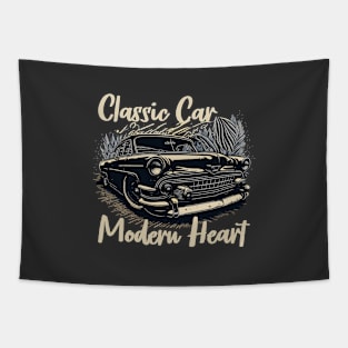 Vintage retro car. Tapestry