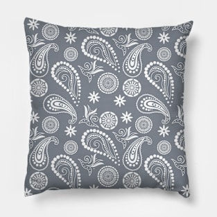 Mandala Pattern Green and White Halloween Fall Autumn Season Pillow