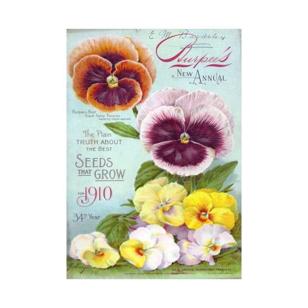 Vintage Botanical Seed Pack Art Design by PaperMoonGifts